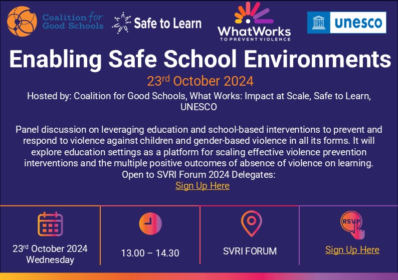 SVRI Forum 2024: Enabling Safe School Environments